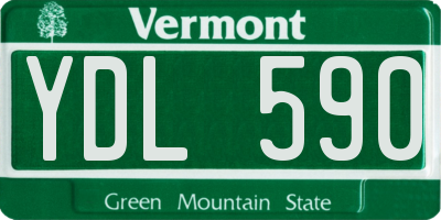 VT license plate YDL590