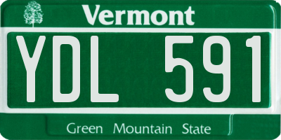 VT license plate YDL591