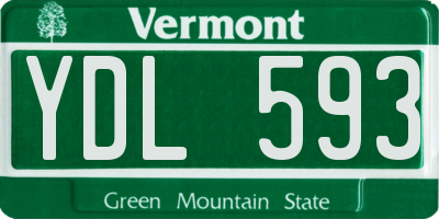 VT license plate YDL593