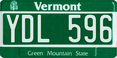 VT license plate YDL596