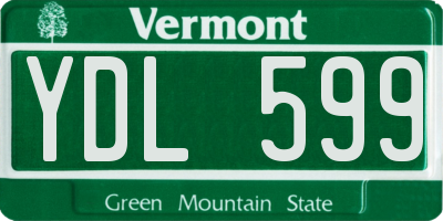 VT license plate YDL599