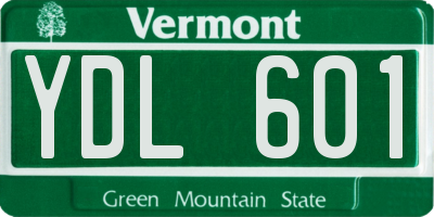 VT license plate YDL601