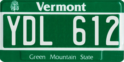 VT license plate YDL612