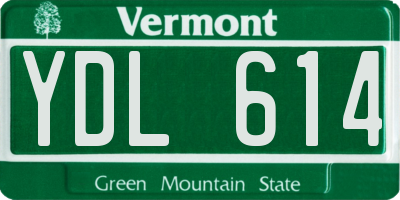 VT license plate YDL614