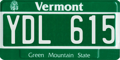 VT license plate YDL615