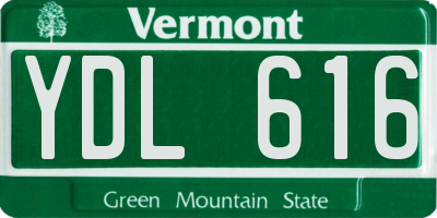 VT license plate YDL616
