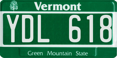 VT license plate YDL618
