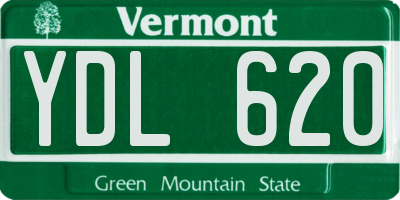 VT license plate YDL620