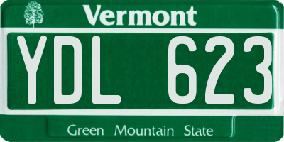 VT license plate YDL623