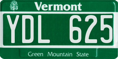 VT license plate YDL625