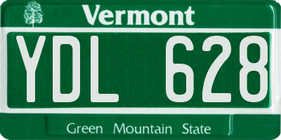 VT license plate YDL628