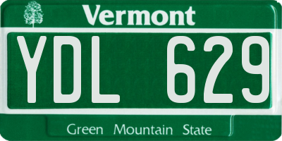 VT license plate YDL629