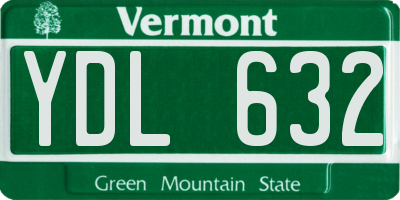 VT license plate YDL632