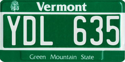 VT license plate YDL635