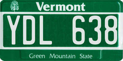 VT license plate YDL638