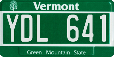 VT license plate YDL641