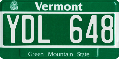 VT license plate YDL648