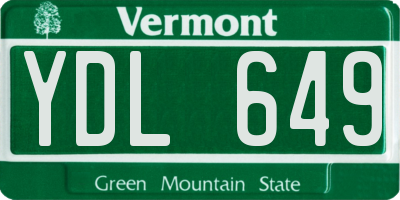 VT license plate YDL649