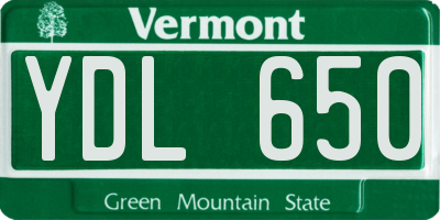 VT license plate YDL650