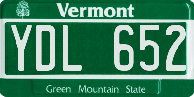 VT license plate YDL652