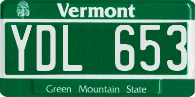 VT license plate YDL653
