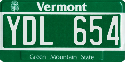 VT license plate YDL654