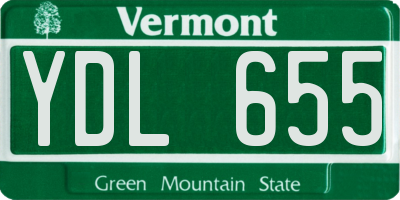 VT license plate YDL655