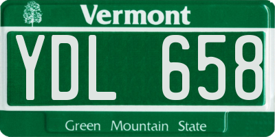 VT license plate YDL658