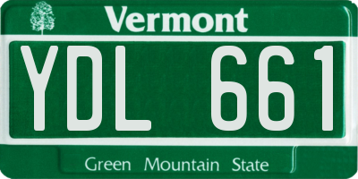 VT license plate YDL661