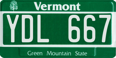 VT license plate YDL667