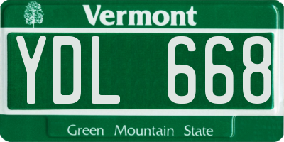 VT license plate YDL668
