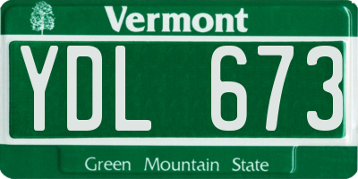 VT license plate YDL673