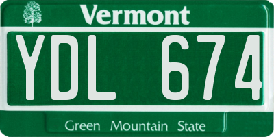 VT license plate YDL674