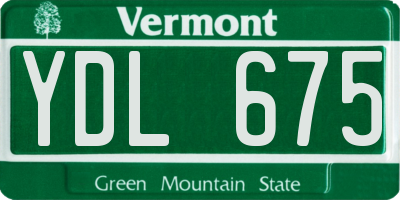 VT license plate YDL675