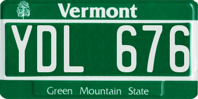 VT license plate YDL676