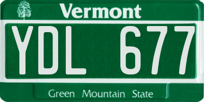 VT license plate YDL677
