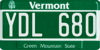 VT license plate YDL680