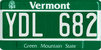 VT license plate YDL682