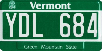 VT license plate YDL684