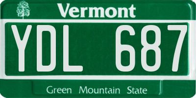 VT license plate YDL687