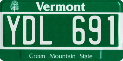 VT license plate YDL691