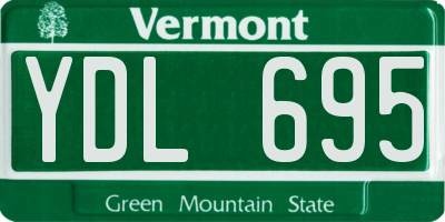 VT license plate YDL695