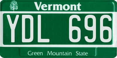 VT license plate YDL696