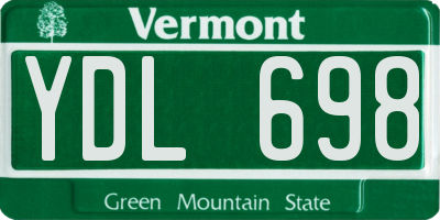 VT license plate YDL698