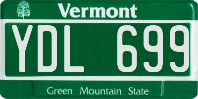 VT license plate YDL699