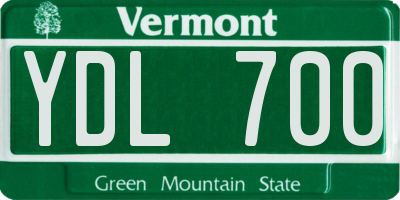 VT license plate YDL700