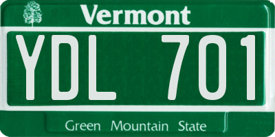 VT license plate YDL701