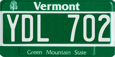 VT license plate YDL702