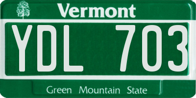 VT license plate YDL703
