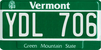 VT license plate YDL706
